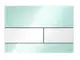 TECE-TECEsquare-WC-Betaetigungsplatte-Zweimengentechnik-Glas-mintgruen-glaenzend-Tasten-weiss-glaenzend-9240803 gallery number 1